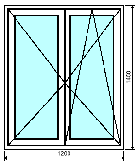 Fenêtre 2 vantaux PVC