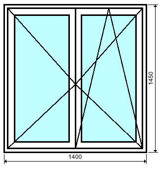 Fenêtre 2 vantaux PVC