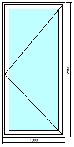 Porte-fenêtre 1 vantail BOIS