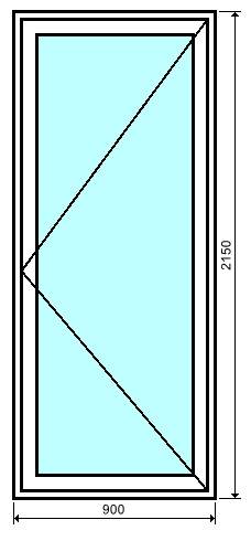 Porte-fenêtre 1 vantail BOIS