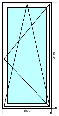 Porte-fenêtre 1 vantail BOIS