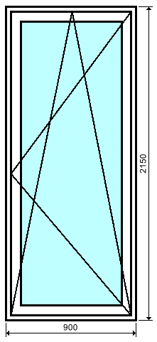 Porte-fenêtre 1 vantail PVC