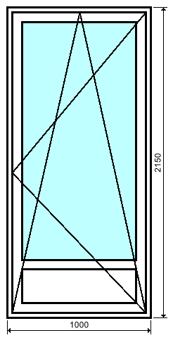 Porte-fenêtre 1 vantail PVC