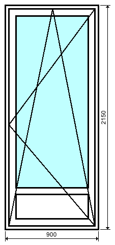 Porte-fenêtre 1 vantail PVC