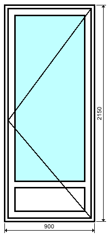 Porte-fenêtre 1 vantail PVC