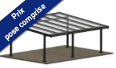 Carport pan Alu - Autoporté double