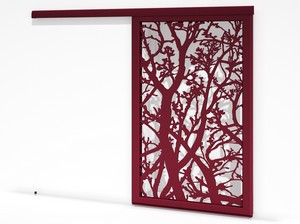Brise soleil coulissant simple vantail - Arbres