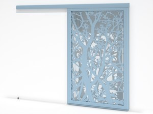 Brise soleil coulissant simple vantail - Arbres