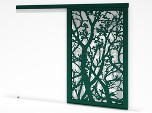 Brise soleil coulissant simple vantail - Arbres