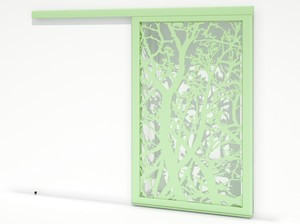 Brise soleil coulissant simple vantail - Arbres