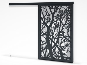 Brise soleil coulissant simple vantail - Arbres