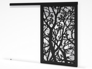 Brise soleil coulissant simple vantail - Arbres