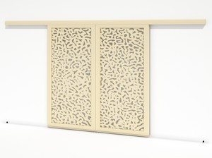 Brise soleil coulissant double vantaux - Corail