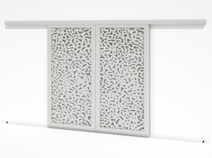 Brise soleil coulissant double vantaux - Corail