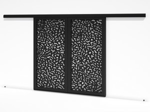 Brise soleil coulissant double vantaux - Corail