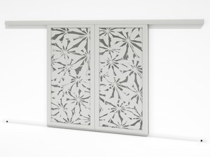 Brise soleil coulissant double vantaux - Fleurs