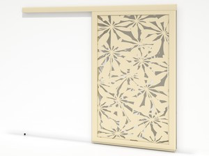 Brise soleil coulissant simple vantail - Fleurs