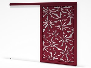 Brise soleil coulissant simple vantail - Fleurs