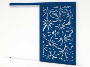 Brise soleil coulissant simple vantail - Fleurs