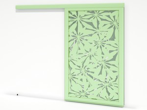 Brise soleil coulissant simple vantail - Fleurs