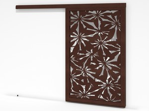 Brise soleil coulissant simple vantail - Fleurs