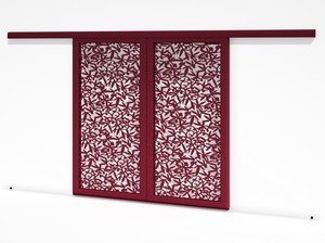 Brise soleil coulissant double vantaux - Oliviers