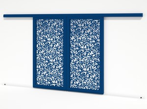 Brise soleil coulissant double vantaux - Oliviers