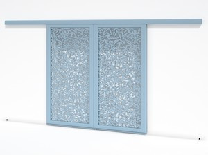 Brise soleil coulissant double vantaux - Oliviers