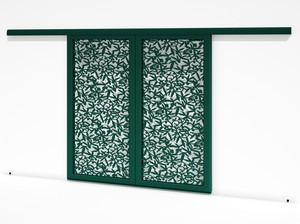 Brise soleil coulissant double vantaux - Oliviers