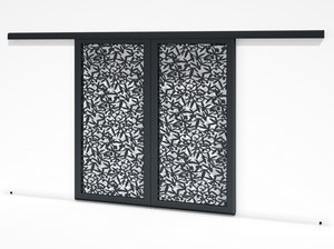 Brise soleil coulissant double vantaux - Oliviers