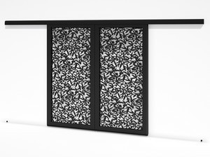 Brise soleil coulissant double vantaux - Oliviers