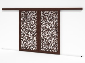Brise soleil coulissant double vantaux - Oliviers