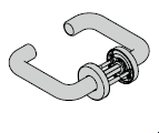 Béquille / béquille, avec rosette ronde, 8 mm