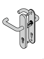 Ferrure ES 1, béquille / béquille, avec réservation pour cylindre profilé, 8 mm