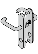 Ferrure ES 1, béquille / béquille, avec réservation pour cylindre rond, 8 mm