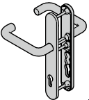 Ferrure ES 0, béquille / béquille, avec réservation pour cylindre profilé, 8 mm