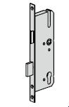 Serrure encastrée, avec réservation pour cylindre profilé, 9 mm