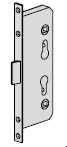 Serrure encastrée, avec réservation pour cylindre profilé, 9 mm