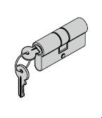 Cylindre profilé pour barre avec rosette ovale 35,5 + 27,5 mm