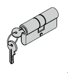 Cylindre profilé pour ferrures ES 1, protégé contre le perçage et l’arrachement, avec carte de sécurité 35,5 + 31,5 mm (ouverture vers l’intérieur)