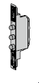 Contacteur à plots (panneau de porte), avec câble pour serrure automatique avec moteur électrique