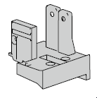 Support de seuil noir pour huisserie en aluminium à profilé A2