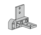 Support de seuil noir pour huisserie en aluminium à profilés A3 et A4