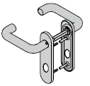 Béquillage de sécurité, avec plaque courte (sans protection contre l’arrachement), 8 mm, Aluminium