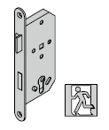 Serrure encastrée pour ZK réversible droite / gauche, avec réservation pour cylindre profilé, 8 mm