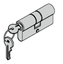 Cylindre profilé 40,5 + 27,5 mm avec protection contre le perçage (des deux côtés), avec carte de sécurité et fonction de course libre pour fonction confort