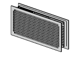 Grille d’aération 295 × 120 mm (jusqu’à dimension jour de 749 mm)