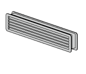 Grille d’aération 457 × 92 mm (dimension jour à partir de 750 mm)