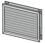 Grille d’aération 455 × 106 mm (type 461) complète, Aluminium