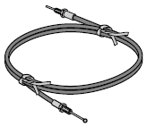 Câble sous gaine pour porte de garage enroulable (1 m)